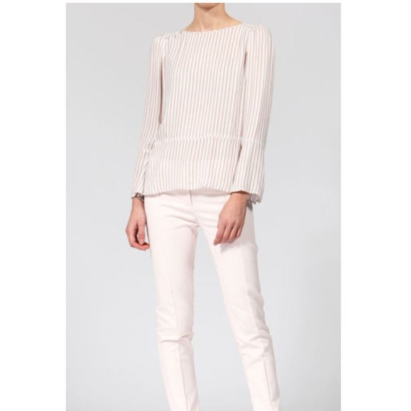 Blouse by Patrizia Pepe striped Straight cut Crew - Picture 2 of 10